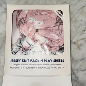 Grader baby bedding jersey knit pack N play sheets set